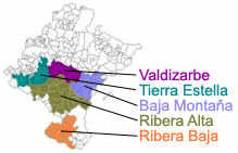 Mapa oblasti Navarra